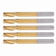 thumbnail image 2 of 5-Piece Single Flute Spiral End Mills, Titanium Coated, HSS Cutters, 4x12x45mm Metric Size, 2 of 5