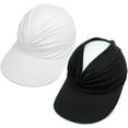 thumbnail image 5 of 2 Packs Womens Sun Visor Hat Wide Brim Summer UPF 50+ UV Protection Beach Sport Cap, 5 of 6
