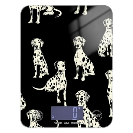 

White Dalmatian Dogs Food Scale Digital Kitchen Scale Waterproof Grams Ounces lbs for For Baking and Cooking