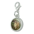 thumbnail image 2 of Collie Dog in the Woods Antiqued Bracelet Pendant Zipper Pull Charm with Lobster Clasp, 2 of 4