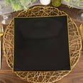 thumbnail image 6 of Efavormart 10 Pack | 10" Black / Gold Concave Square Hard Plastic Dinner Plates, Disposable Party Plates, 6 of 11