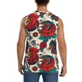 thumbnail image 4 of Fotbe Men's Chicken Print Men's Sleeveless Muscle Tank Tops Casual T-Shirts for Gym Workout Beach-X-Large, 4 of 8