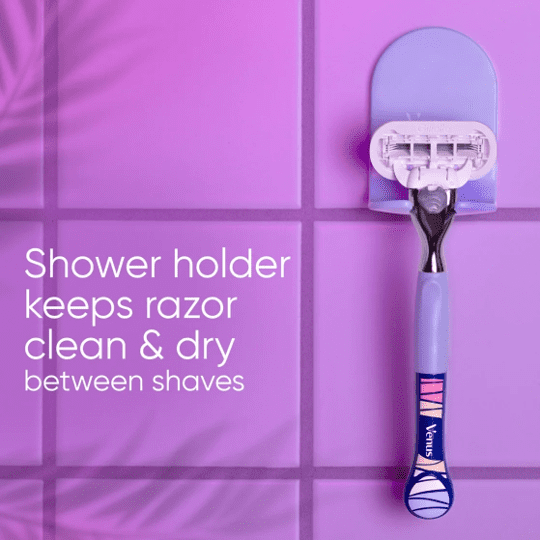 Venus Miami Midnight Extra Smooth Sensitive Manual Razor Bundle with 8 Blade Cartridge Refill
