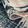 thumbnail image 6 of 5â€™ x 8â€™ Blue and Red Mod Distressed Area Rug, 6 of 9