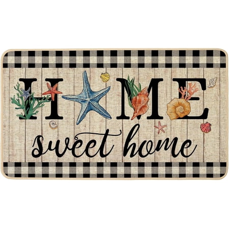 ANHXN Home Sweet Home Doormat Indoor Outdoor Patio Welcome Summer Door Mats Non-Slip Durable Entrance Mat for Home Entrance, Outside Entry, Yard, Floor
