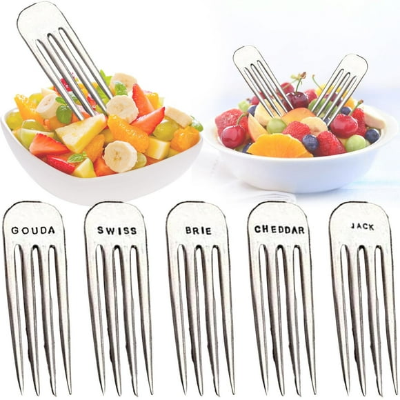 Ynlkorvg Tableware Cheese Markers Vintage Set Of 5 Cheese Markers For Charcuterie Board Stainless Cheese Markers Reusable For Party Trays Charcuterie Boards