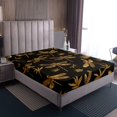 thumbnail image 4 of Retro Dragonfly Kids Bed Sheets Set,Extoic Flying Animals Sheet Sets Dragonflies Printed Pattern Twin Sheets,Rustic Boho Decor Bed Set,Black Yellow, 4 of 7