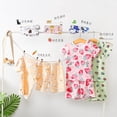 thumbnail image 2 of Conjunto de pijama absorbente de algodón para niños, ropa interior de verano, traje de algodón para niños y niñas, conjunto fino de dos piezas de manga corta de 100cm Gao Jinjia LED, 2 of 2