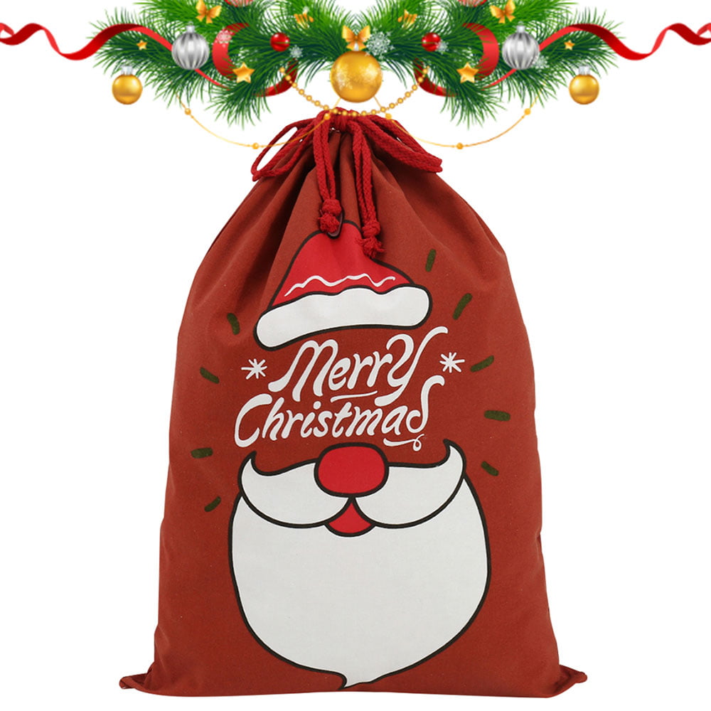 Christmas Wine Bottle Large Gift Bag Santa Sack Red Kids Presents Xmas Bags Chic 