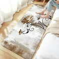 thumbnail image 4 of Rustic Farmhouse Bath Mat, Farm Tan Cream Daisy Floral Flowers and Butterfly on Country Wooden Bath Rug for Bathroom, Beige Bath Mat Soft Non Slip Bath Rugs, 16X48IN, 4 of 6