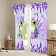 thumbnail image 3 of Manfei Kawaii Wild Frog Black Out Curtains,Country Floral Lavender Curtains Pack of 2 (42x63 Each),Green Purple Bedroom Curtains For Boys Girls,Luxury Bedroom Decor, 3 of 6