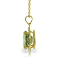 thumbnail image 2 of Galaxy Gold 14K Solid Yellow Gold 22" Necklace with Natural Diamonds and a Victorian-Style Green Amethyst Drop, 14"-24" Sizes, Symbol of Renewal, 2 of 3