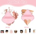 thumbnail image 4 of Powder Puff Pimoys Soft Velour Triangle Powder Puffs x6, 4 of 6