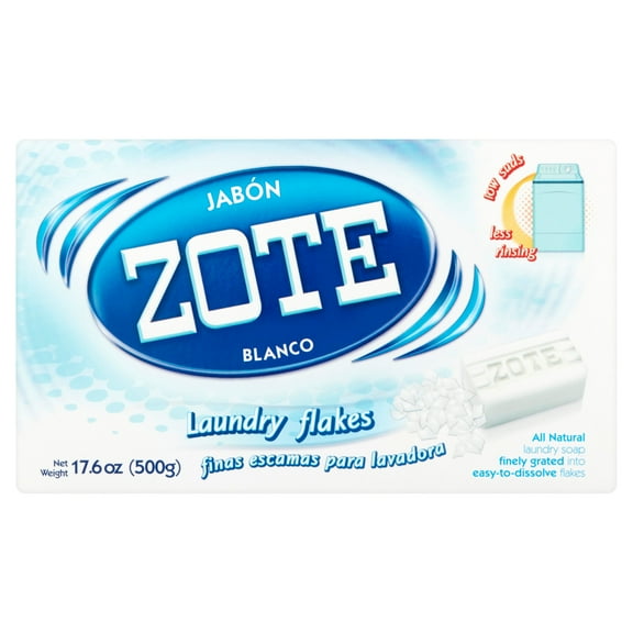 Zote Blanco Laundry Flakes for Washing Machines, All Ages, Gentle on Clothes & Skin, Laundry Detergent, Cleanser Flakes with Sodium Tallowate, 17.6 oz