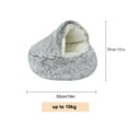 thumbnail image 2 of Cama relajante para gatos, nido de rosquilla, cojín de peluche suave y cálido para perros y gatos con base antideslizante de acogedora para mascotas pequeñas y medianas que duermen en interiores., 2 of 5