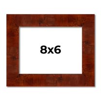 8x6 Walnut Brown Veneer Real Wood Picture Frame Width 1.75 inches | Interior Frame Depth 0.5 inches