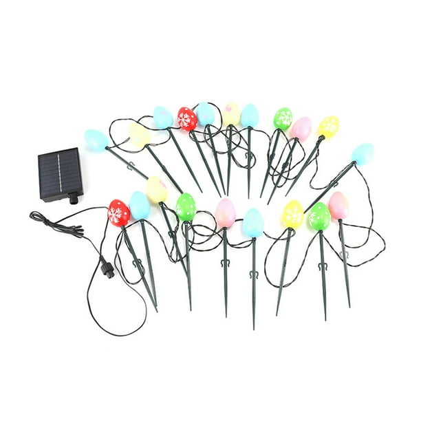 La secuencia solar del huevo de Pascua enciende el huevo de la estaca de la luz 20LED para el patio al aire libre del jardín
