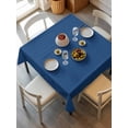thumbnail image 6 of Pure Navy Blue Table Cloth, Simple Solid Color Waterproof Tablecloth for Square Tables, Reusable Washable Fabric Table Cover for Restaurant Kitchen Dining Tables 54"x54", 6 of 6