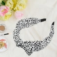 thumbnail image 6 of Unique Bargains Leopard Spot Wide Bow Headbands Fashion Hair Hoop with Bow Knotted for  Women White, 6 of 7