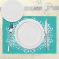 thumbnail image 3 of Ambesonne Aqua Place Mats Set of 4, Winter Snowflake, Standard Size, Sky Blue and White, 3 of 6