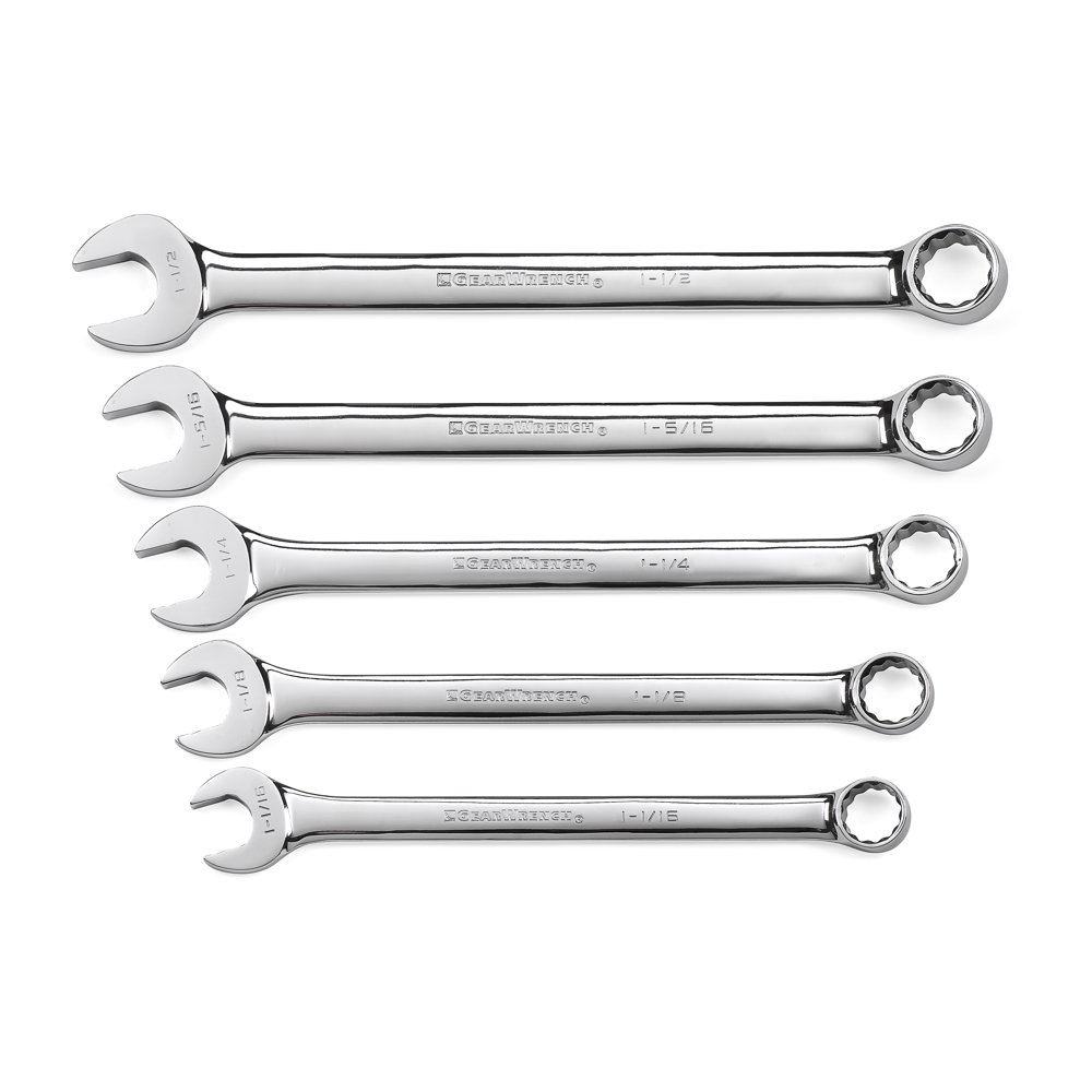 5 Piece Large AddOn Comb Wrench Set SAE