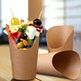 thumbnail image 4 of 50Pcs Disposable Fries Holder,Bexikou 12 Oz Kraft Paper Charcuterie Cups, Disposable Party Cups for Ice Cream Charcuterie Chips Snack Waffle Popcorn Sandwich, 4 of 7