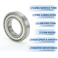 thumbnail image 5 of Unique Bargains 6211ZZ Deep Groove Ball Bearings 55x100x21mm 1 Pc Lubricated Bearings Scooter Skateboard Wheel, 5 of 6