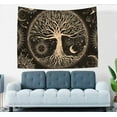 thumbnail image 4 of Tree of Life Tapestry Wall Hanging Sun Moon Stars Tapestries Aesthetic Galaxy Wall Tapestry Nature Home Decoration for Living Room Bedroom, 4 of 6