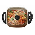 thumbnail image 2 of Elite Gourmet EG3033 12"x12"x2.35 Healthy Ceramic with Titanium Coated Scratch Resistant Electric Skillet, Dishwasher Safe, Rapid Heat Up, 1200W, Dark Grey, 6 Quart, 2 of 4