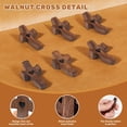 thumbnail image 4 of Cross My Heart Encouragement Gift Wooden Pocket Cross Handheld Wood Small Cross Fingertip Stress Relief Religious Gifts for Children Adults Praying, Clutching, Clinging （Walnut）Set of 10, 4 of 5