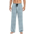 thumbnail image 2 of Xuniizn Mens Pajama Pants, Straight Plaid Print Elastic Waist Casual Pants with Multi Pockets, Full Length Comfortable Pajamas Pants, 2 of 6