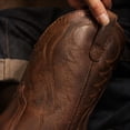 thumbnail image 4 of Bottes de Travail Western pour Hommes à Enfiler à Bout Rond, Bottes Décontractées d'Extérieur Mi-Mollet Brodées, 4 of 6