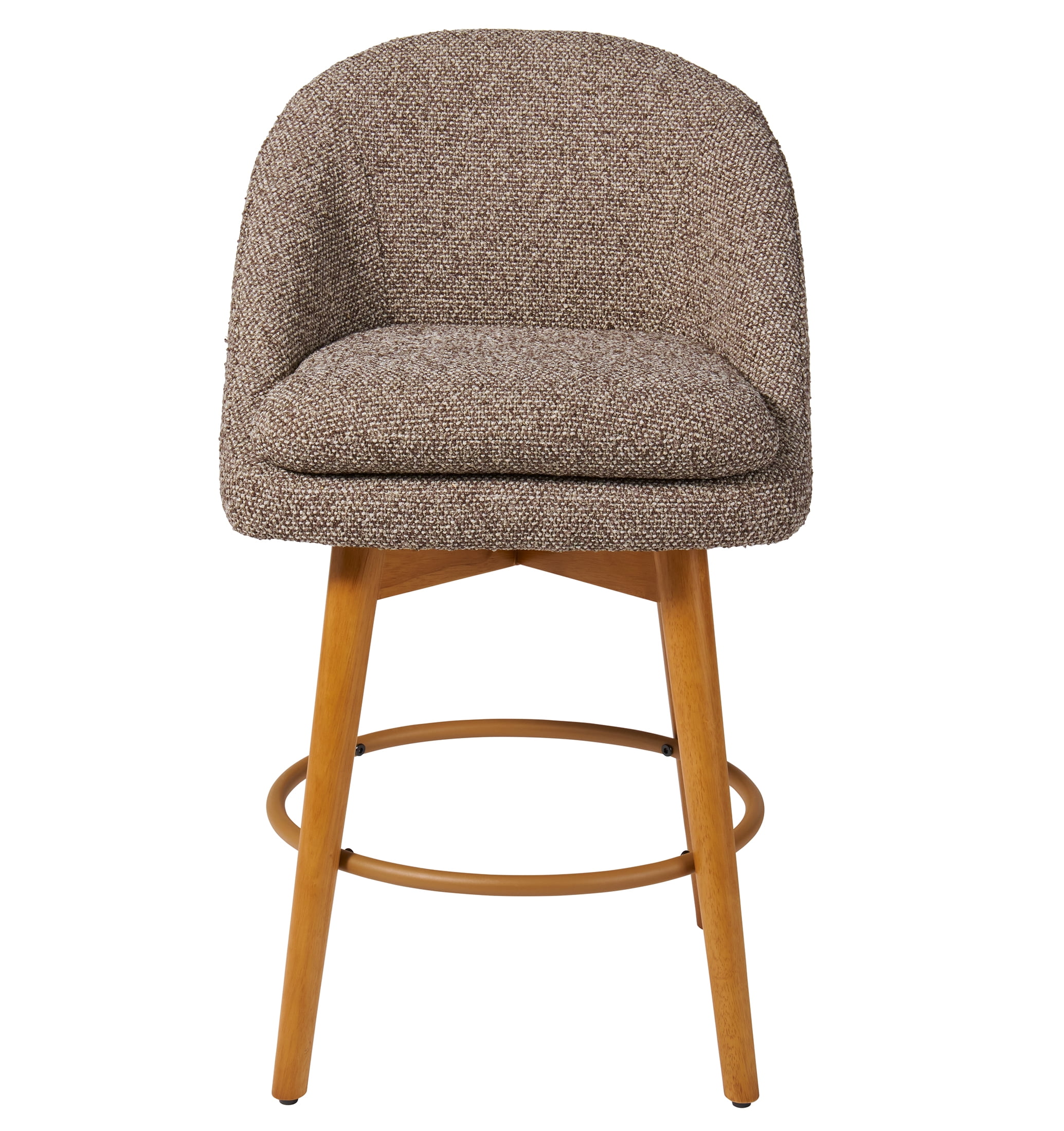 Better Homes & Gardens Mira Counter Stool 2 Pack, Truffle Brown and Light Honey