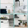 thumbnail image 3 of Kitchen Paper Towel Holder Adhesive Tissue Hanger Toilet Roll Paper Dispenser Cabinet Storage Napkin Rack Bathroom Accessories, 3 of 9