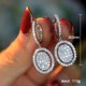 thumbnail image 4 of Pendientes colgantes JAMW de Zirconia cúbica plata 925 para mujer regalo de joyería de boda, 4 of 4