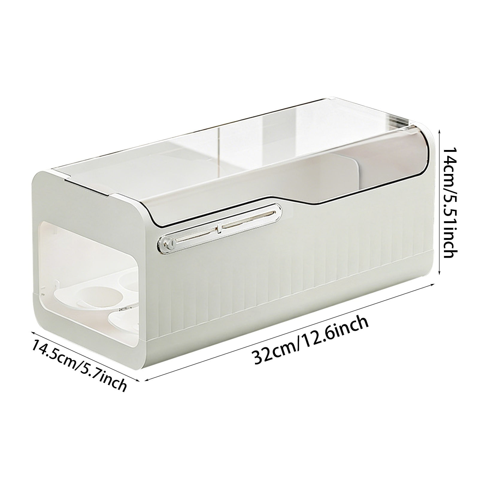 Automatic Rolling Egg Holder for Refrigerator, 2 Layer Stackable Egg Organizer with Lid, Clear Egg Storage Container and Tray for Fridge Door, Large Capacity Space Saving