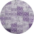 thumbnail image 2 of Addison Rugs Mayfield Washable Transitional Panel Purple Round Rug, 8' x 8', 2 of 5