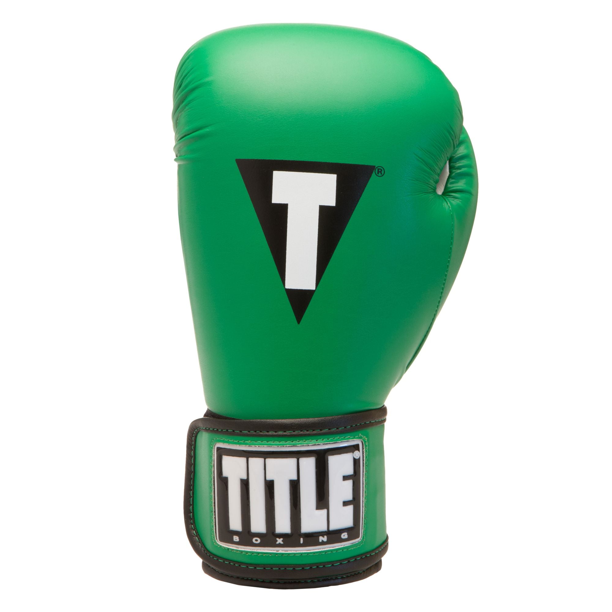 TITLE Boxing Aerovent Boxing Gloves Green/Black 14 oz