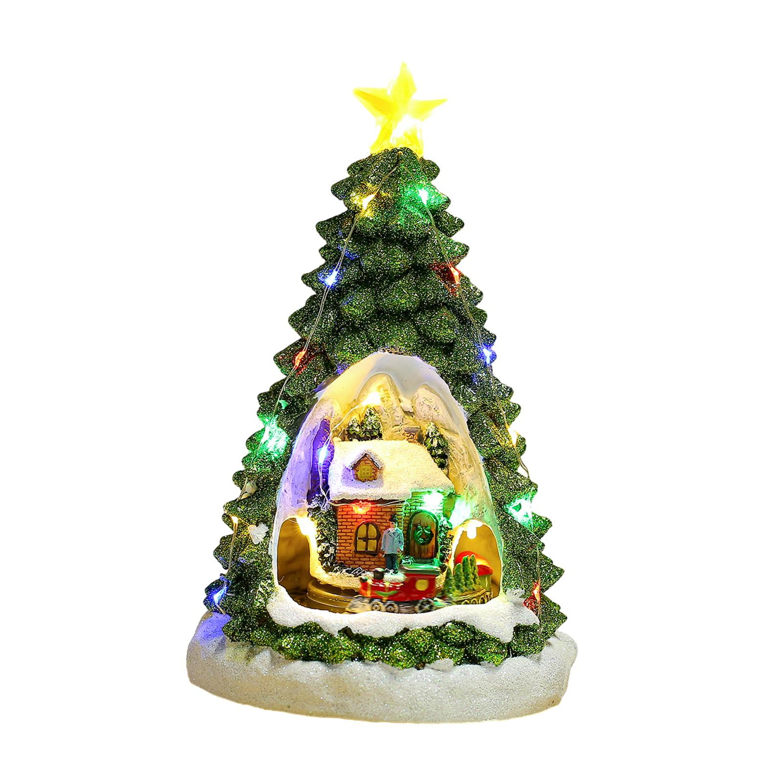 Christmas Tree Shaped House Musical Ornament LED Adults Kids