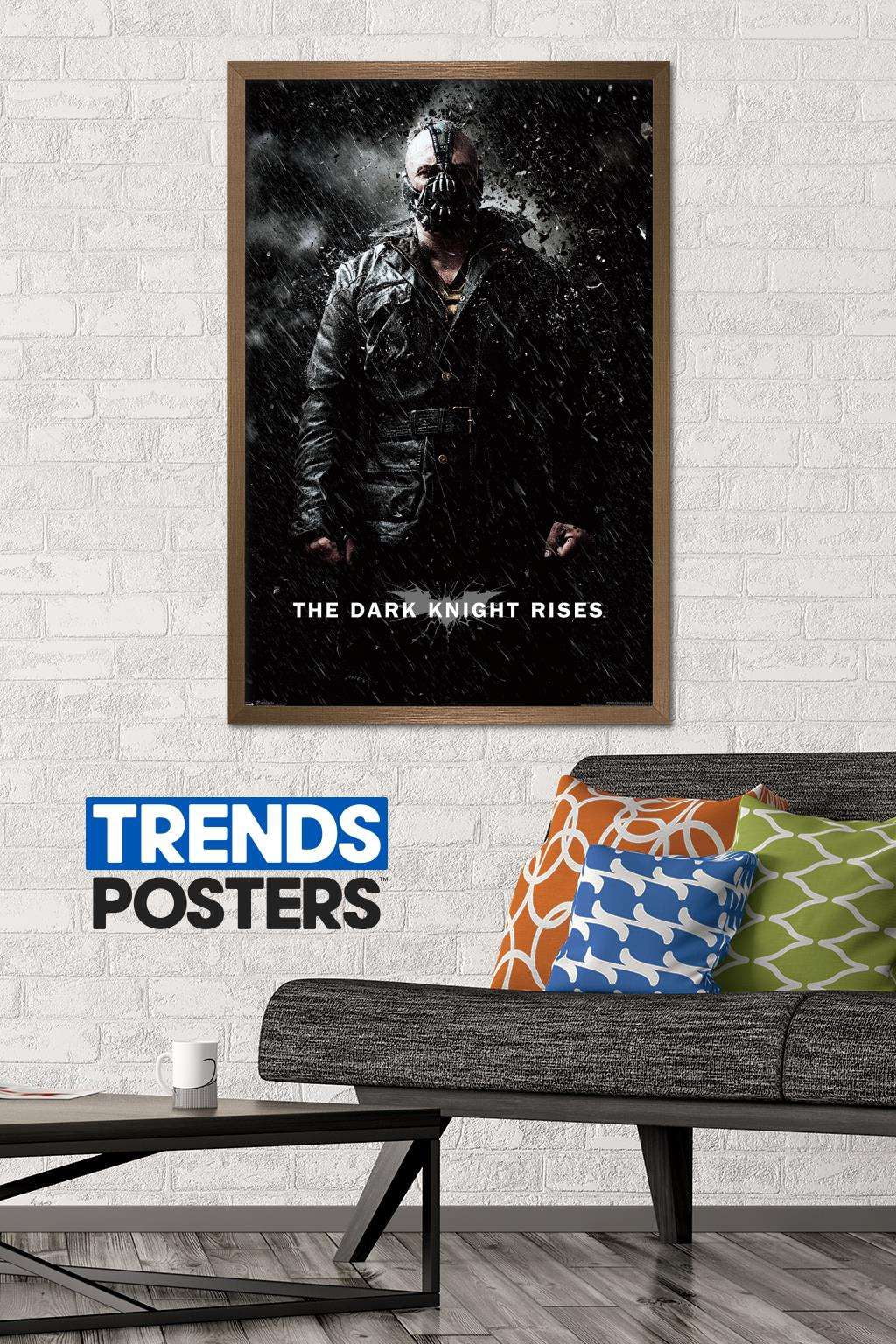 DC Comics Movie - The Dark Knight Rises - Bane Rain Wall Poster, 22.375" x 34", Framed