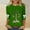 A107 Green, variant on LEKWK Teacher Holiday Shirts Xmas Tree Crew Neck 3/4 Sleeve Tops Christmas Sweaters for Women Merry Ladies Christmas Tops