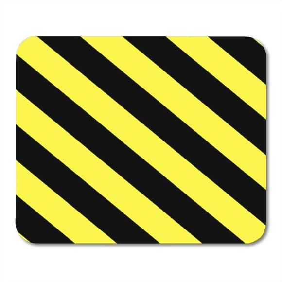 NUDECOR Yellow Access Caution Diagonal Pattern Accident Attention Barrier Best Mousepad Mouse Pad Mouse Mat 9x10 inch