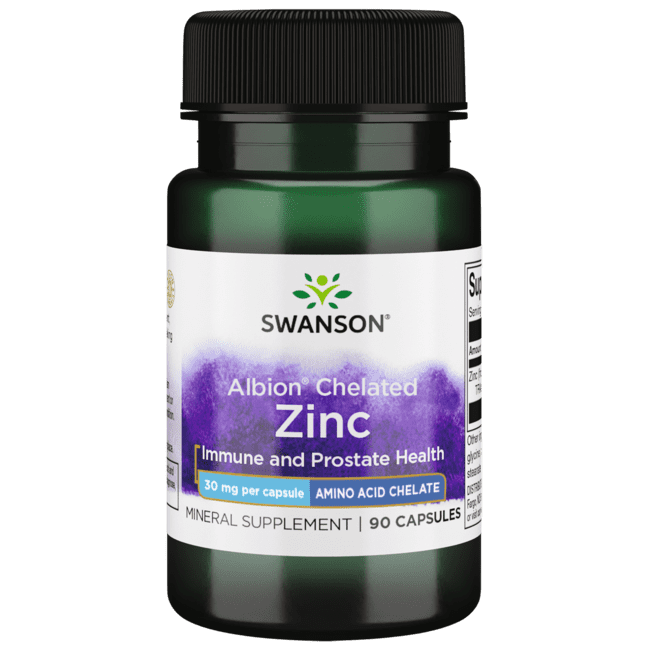 Swanson Albion Zinc 30 mg 90 Caps