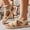 Beige, variant on Women's Sandals Open Toe Criss Cross No Slip Sole Slip On Sneakers Fashionable Soft Outdoor Casual Shoes 38