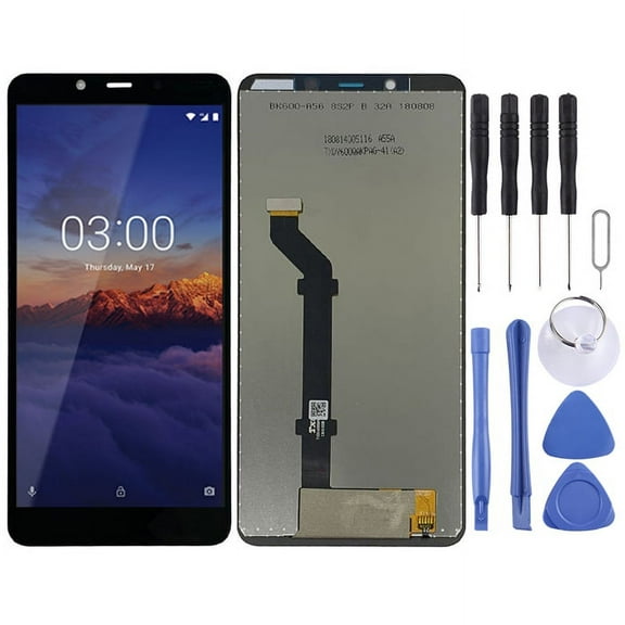 Cellphone Repair Parts  TFT LCD Screen for Nokia 3.1 Plus with Digitizer Full Assembly (Black)