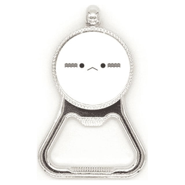Precioso Kaomoji llorar expresión Acero inoxidable Metal cerveza tapa sacacorchos