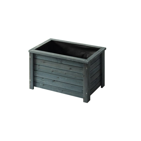 Jardinière rectangulaire en bois VegTrug 24" x 15" - Charbon