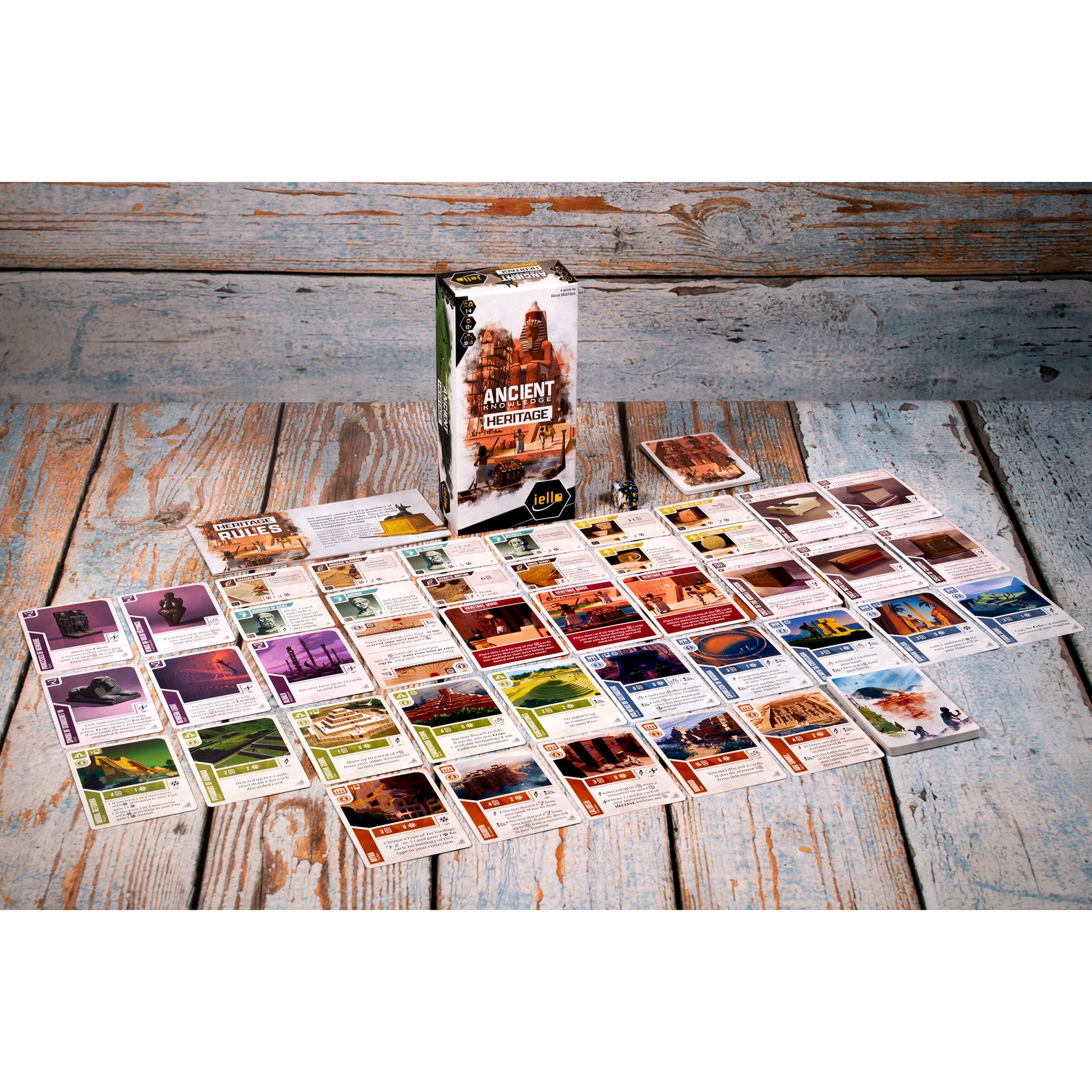IELLO: Ancient Knowledge Heritage - Strategy Card Game Expansion, Tableau Building Board Game, New Cards & Effects, Ages 12+, 1-4 Players, 60 Min