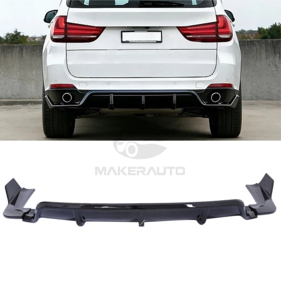 Gloss Black Rear Bumper Diffuser Lip Kit for 2015-2018 BMW X5 F15 M Sport
