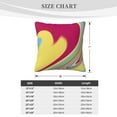 thumbnail image 4 of ZICANCN Pink Yellow Swirling Decorative Throw Pillow Covers, Bed Couch Sofa Decorative Knit Pillow Covers for Living Room Farmhouse, 18"x18", 4 of 8
